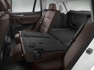 BMW X3 rear seating and load space