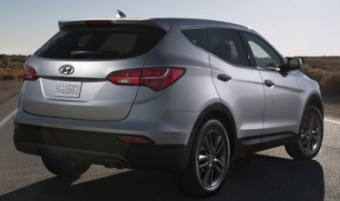 Hyundai Santa Fe static grey back