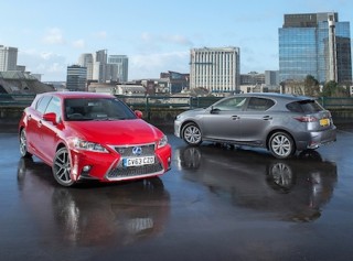 Lexus CT200h front and rear views