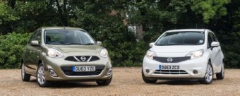 Nissan Micra and Note duo front