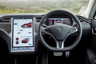 Tesla Model S front interior
