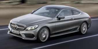 MB C Class Coupe side action 2016