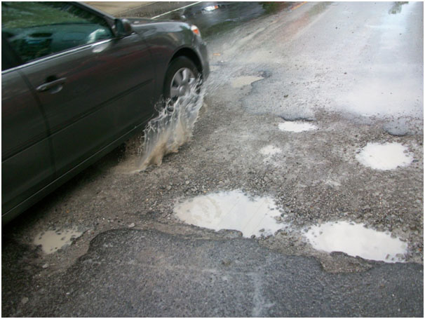 Potholes warning