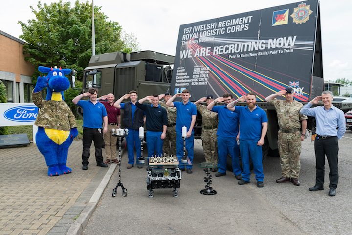 Ford apprentice skills on parade for Army charities
