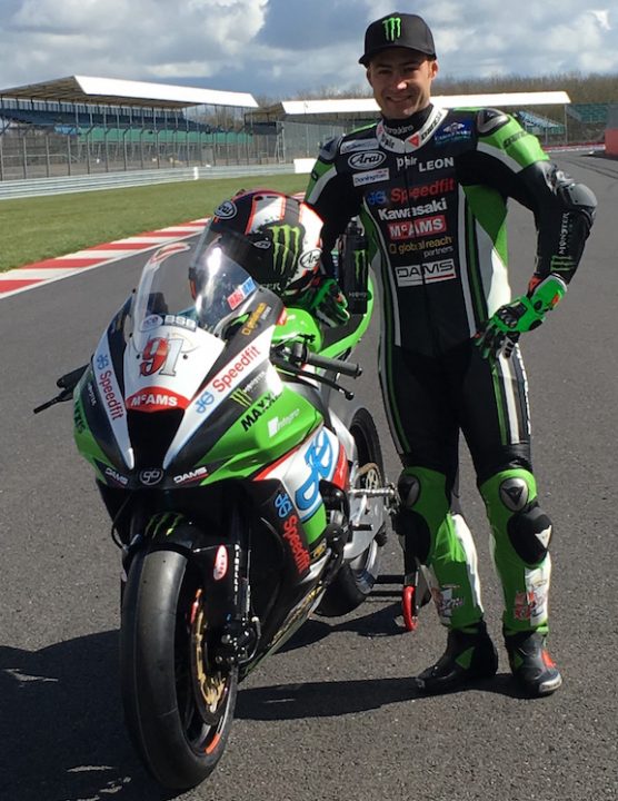 Leon Haslem with his superbike