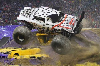 Action on four, two wheels and none at all in Monster Jam Cardiff