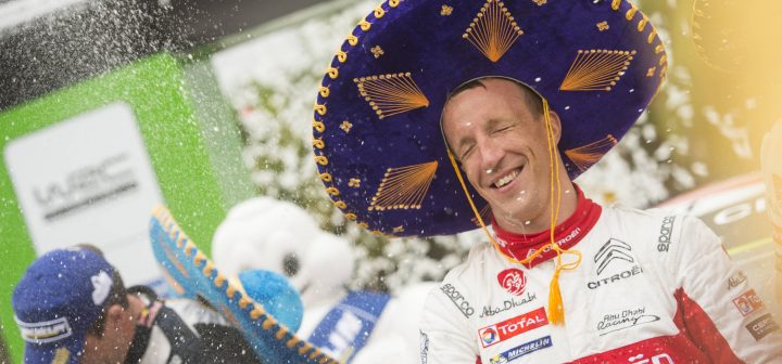 Kris Meeke storms through car park to WRC win