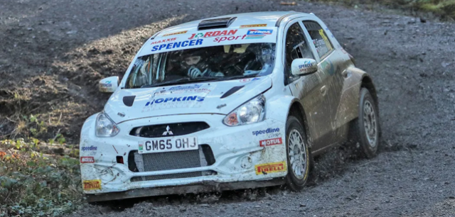 Osian Pryce won Cambrian Rally first time out in RHD car, image courtesy of ni-media