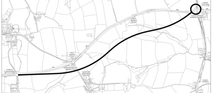 £20M preferred route announced for A40 near Narberth