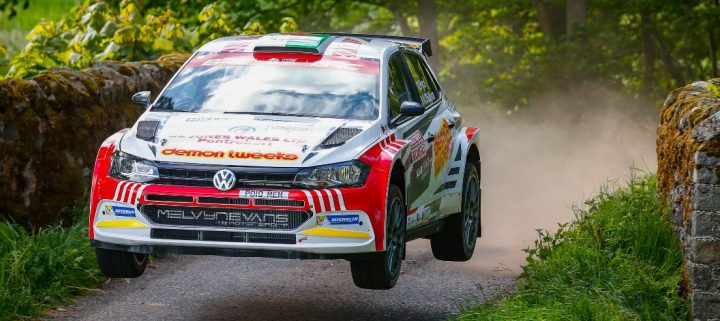 Osian Pryce leads the British Rally Championship