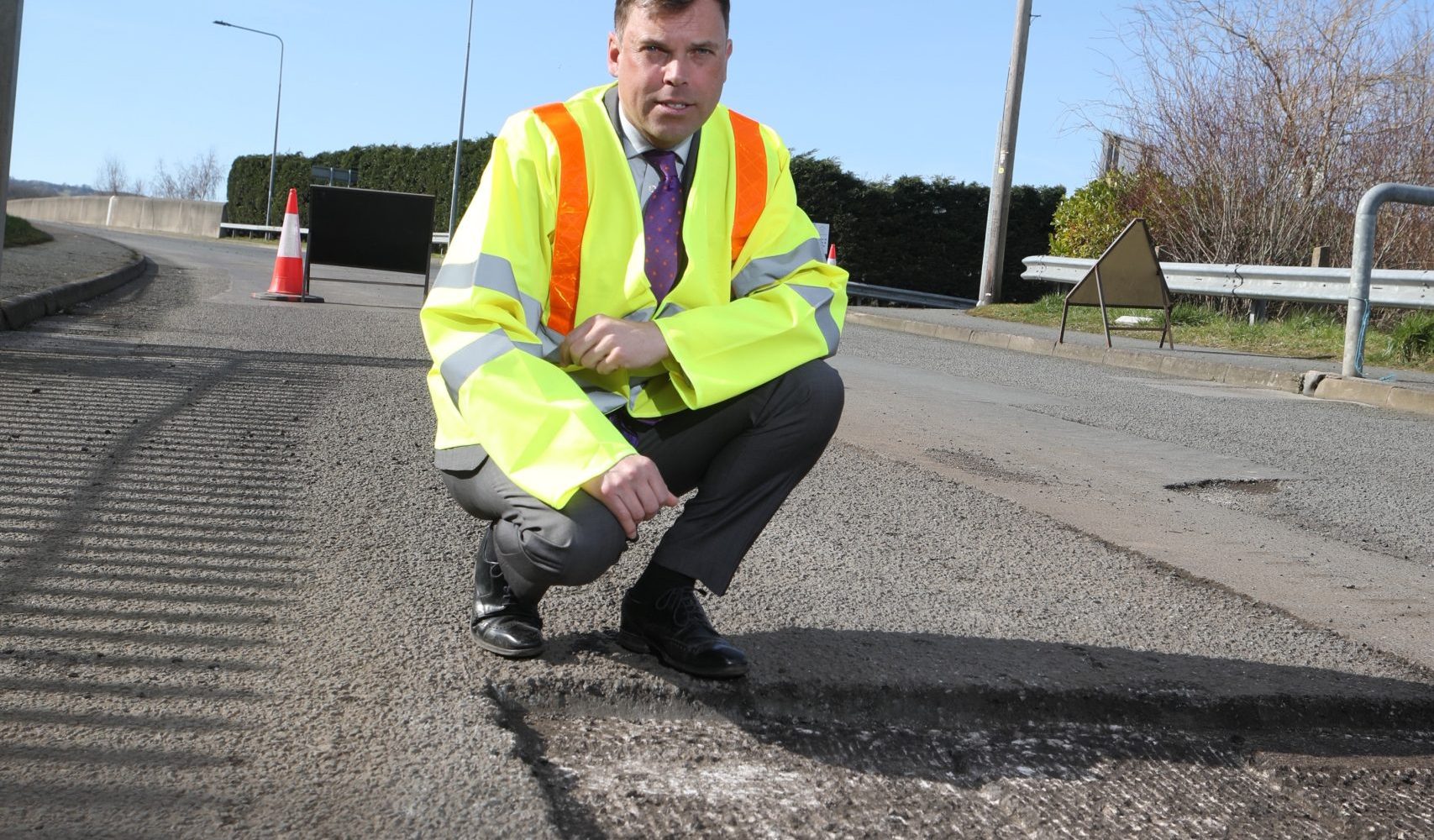 Cooked & cracked roads in summer, potholes coming